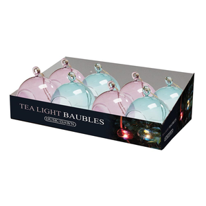 Coloured Bauble Tea Light Holder